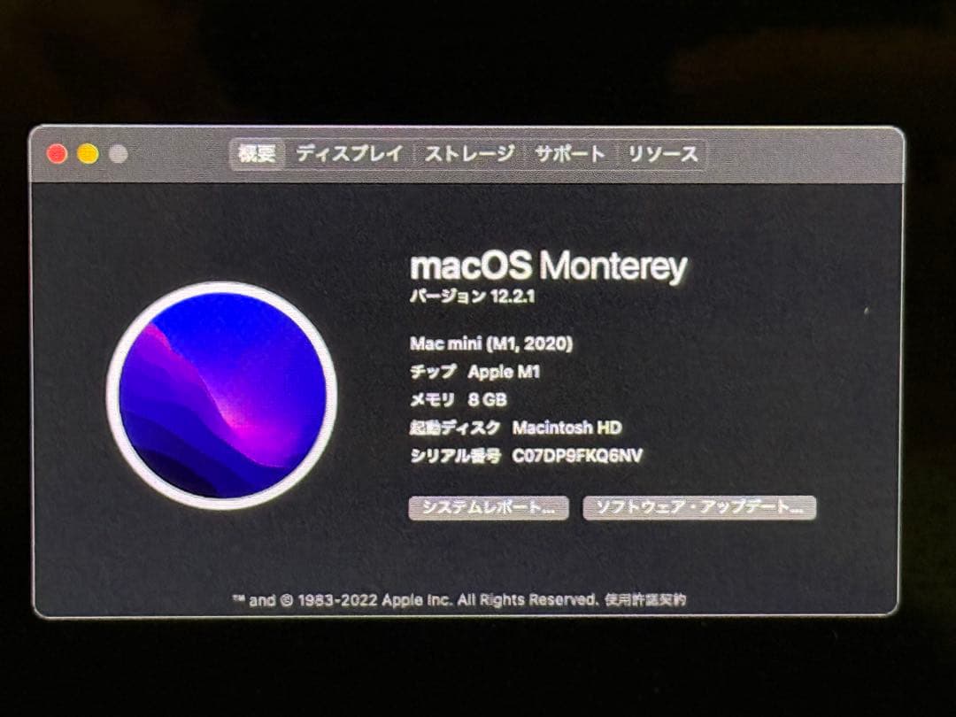 Mac mini M1 メモリ8GB SSD 256GB