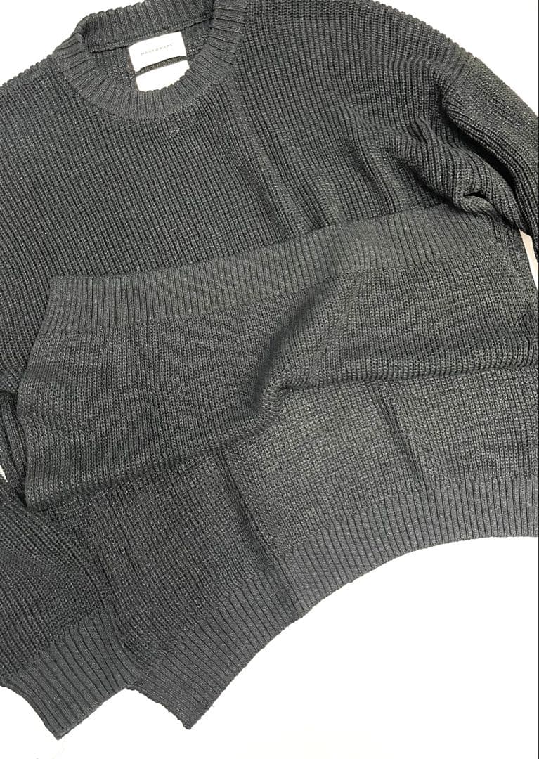 MARKAWARE マーカウェア ヘンプ リネン サイドスリット セーター