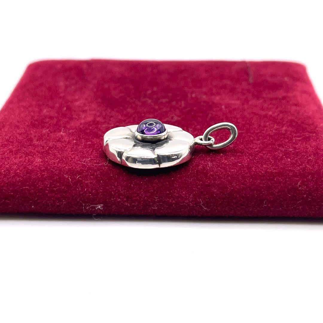 美品 ジョージジェンセン 436 フラワー アメシスト トップ