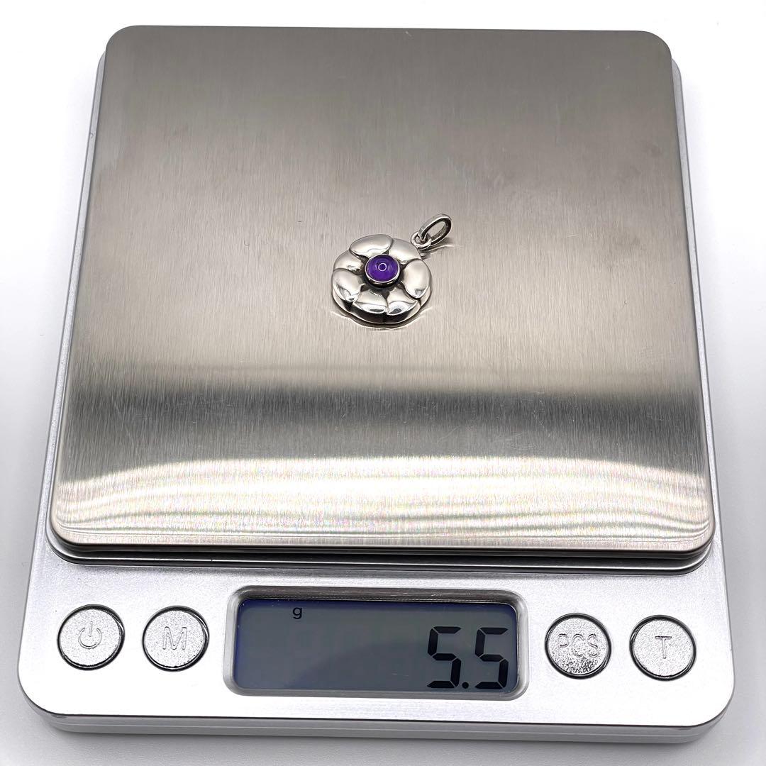 美品 ジョージジェンセン 436 フラワー アメシスト トップ