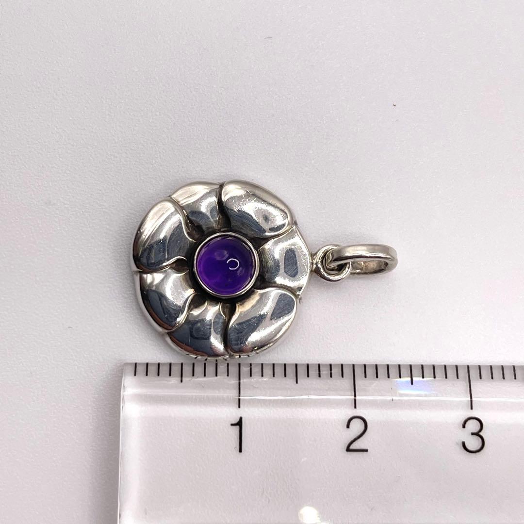 美品 ジョージジェンセン 436 フラワー アメシスト トップ