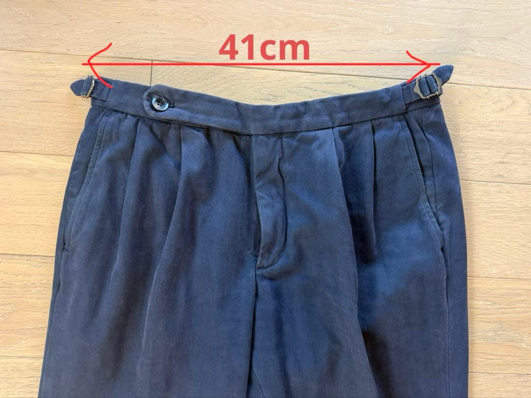 GTA HERRICK エリック ネイビーツープリーツパンツ