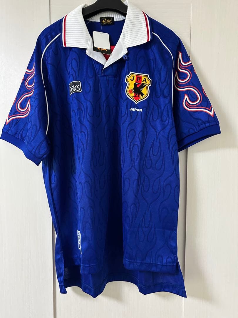 未使用美品サッカー日本代表ユニフォーム　フランスワールドカップ炎モデル
