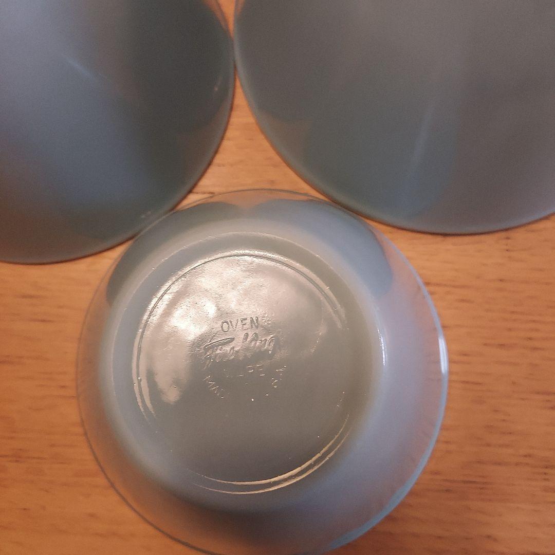ファイヤーキングターコイズブルーミキシングボウル三点セット