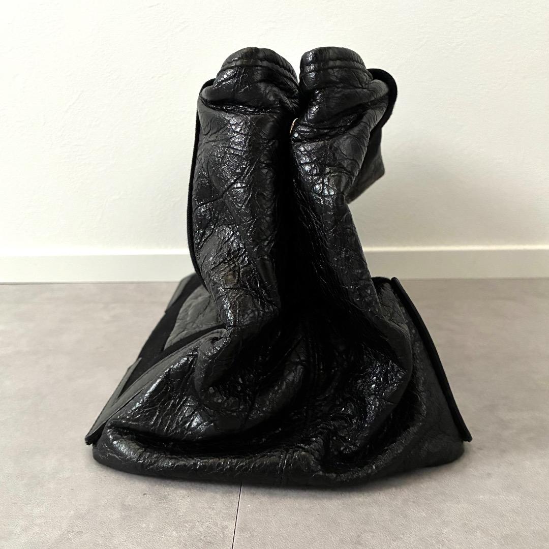 【美品】BALENCIAGA カバス S ハンドバッグ レザー ロゴプリント