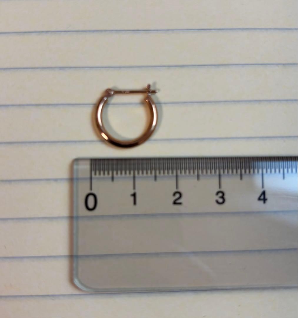 18金　フープピアス両耳　アメ横ピジョン