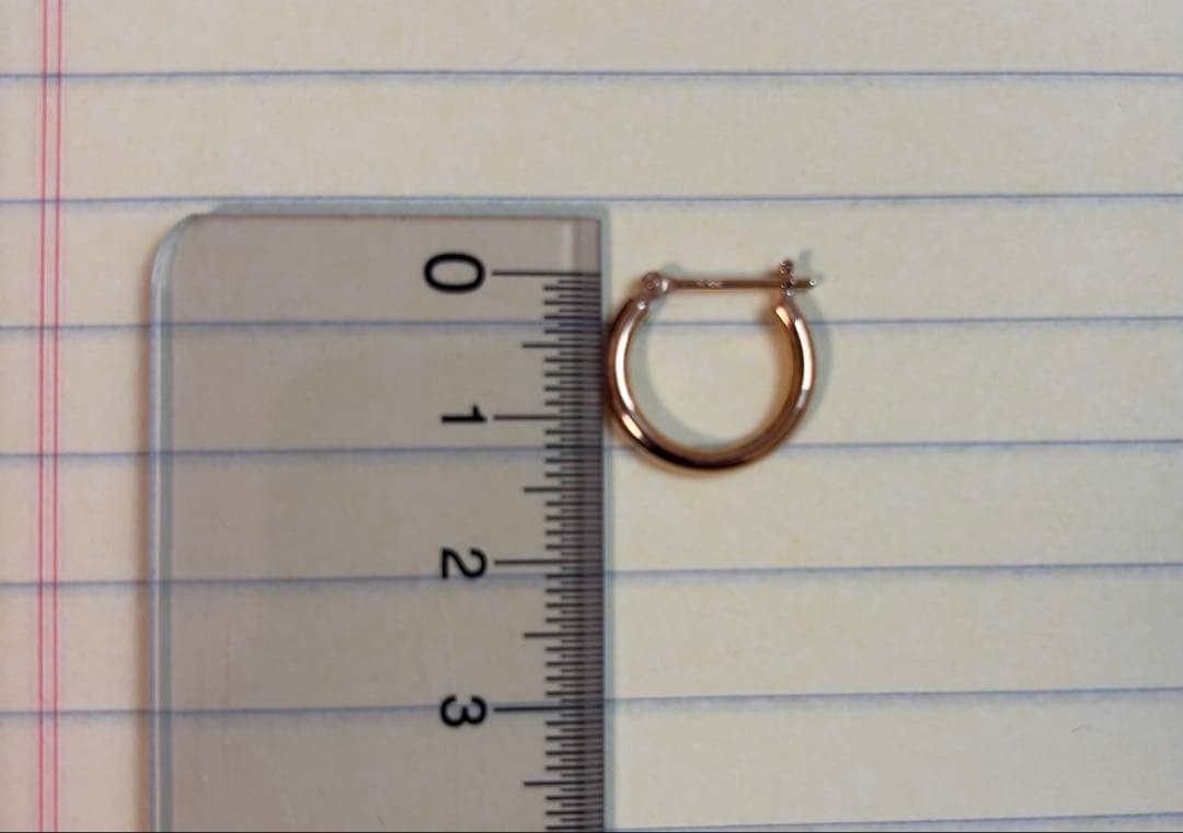 18金　フープピアス両耳　アメ横ピジョン