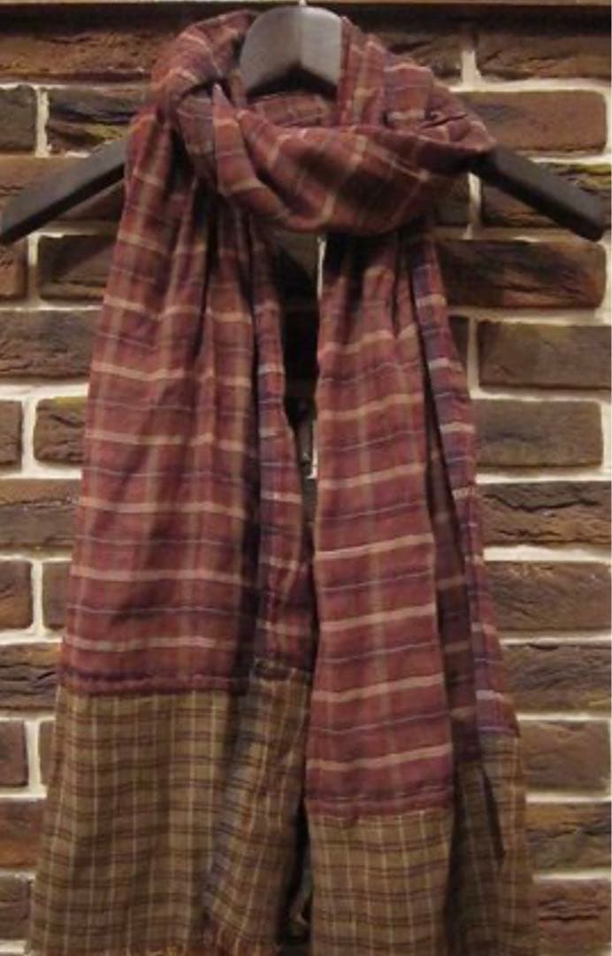 DOUBLERL RRL ストール　パッチワークチェック柄　ジョニーデップ着