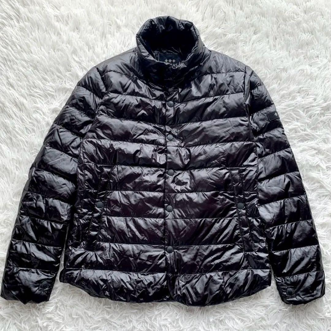 【美品】TATRAS タトラス ダウン ジャケット ワッペン ブラック