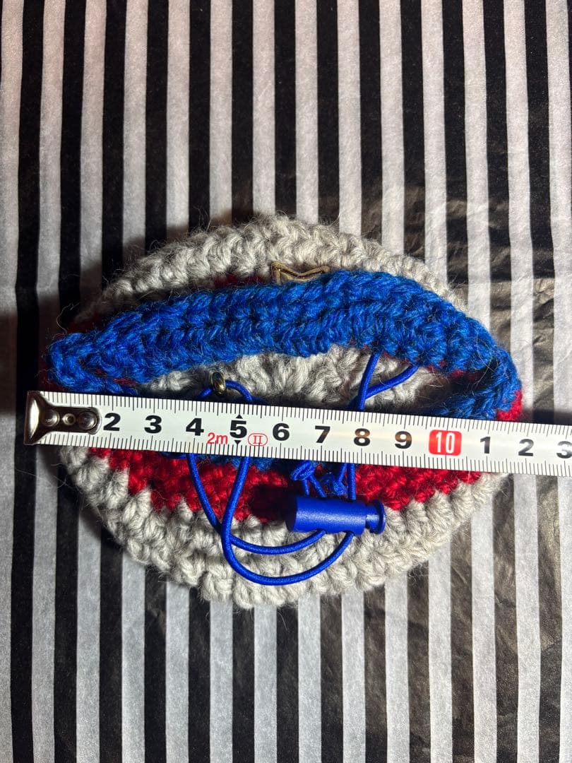 58◆ アーガイルデニムニット【OROKU】　パピリーヒルズ　ニット帽　マフラー