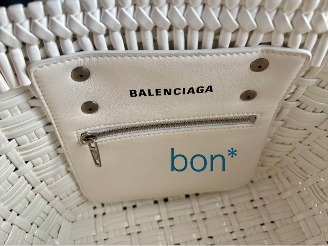 y【購入証明書あり】BALENCIAGA ビストロ バッグXS カゴバッグ