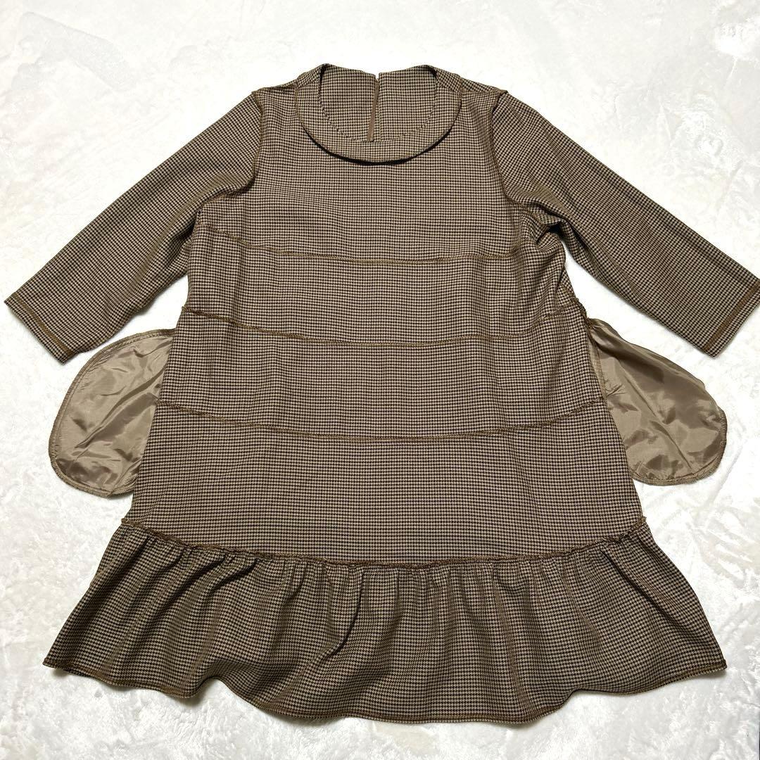 Rose Tiara チェック ティアード チュニック ワンピース 大きいサイズ