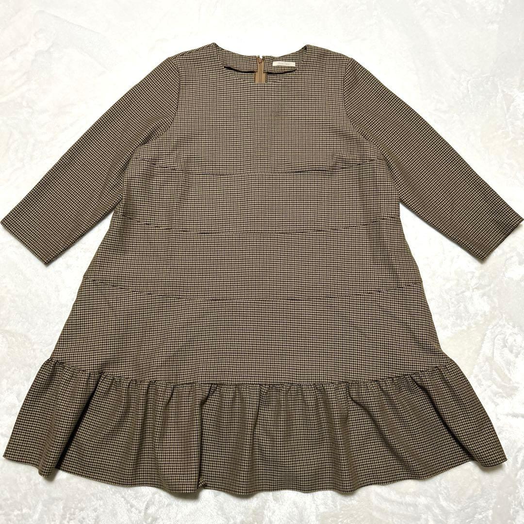 Rose Tiara チェック ティアード チュニック ワンピース 大きいサイズ