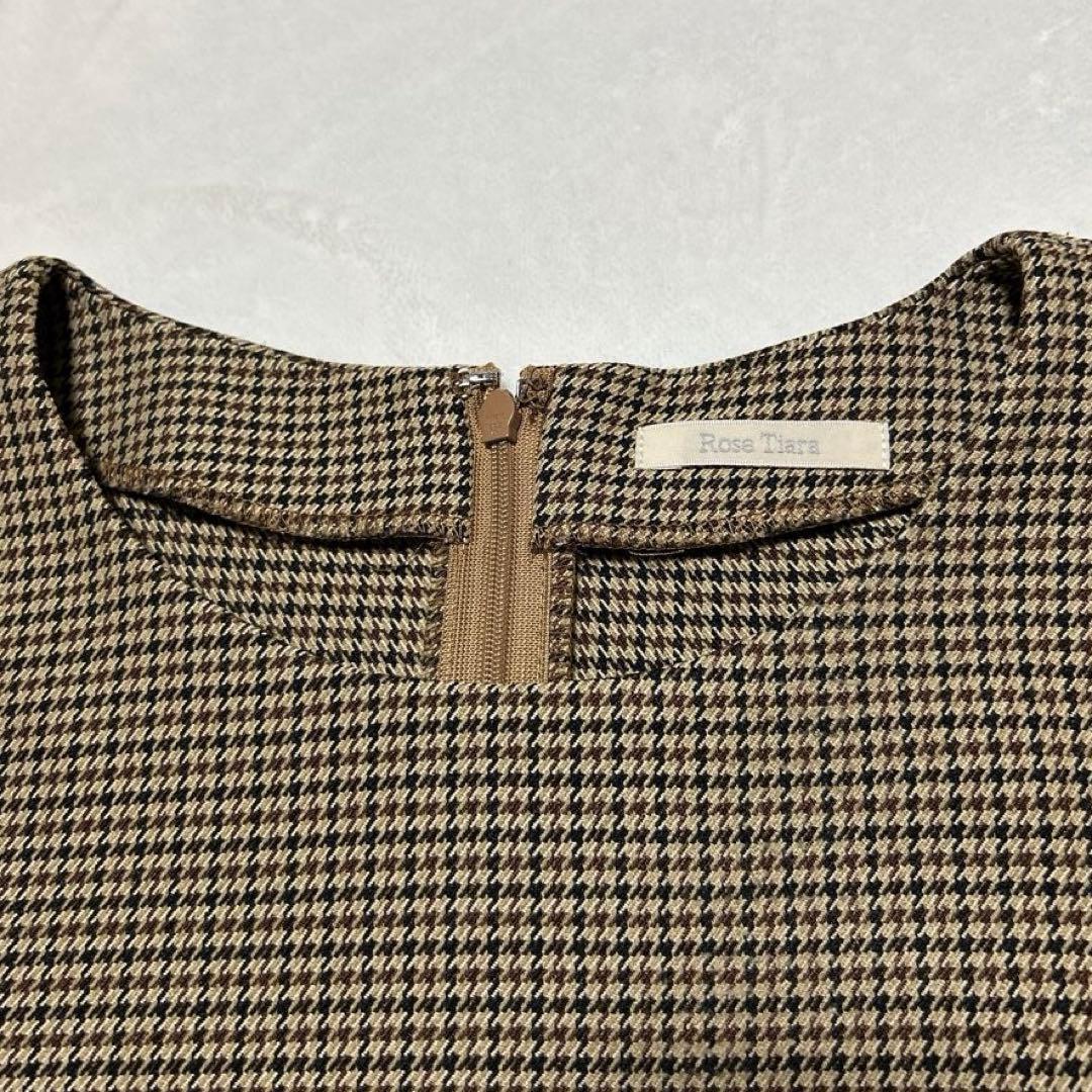 Rose Tiara チェック ティアード チュニック ワンピース 大きいサイズ
