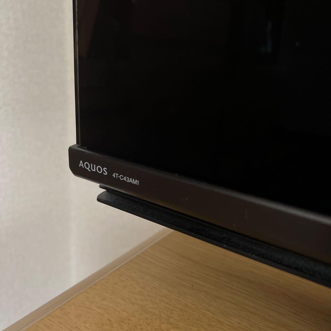 【美品】SHARP 4T-C43AM1 43型 4Kテレビ 配送込み