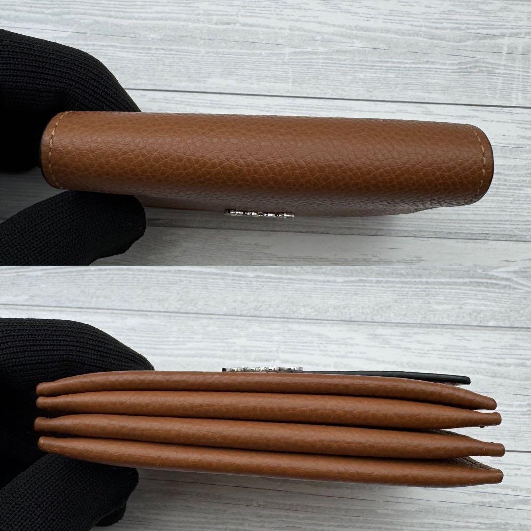 【極美品】ロエベ カードホルダー 名刺入れ アナグラム ライトブラウン　レザー