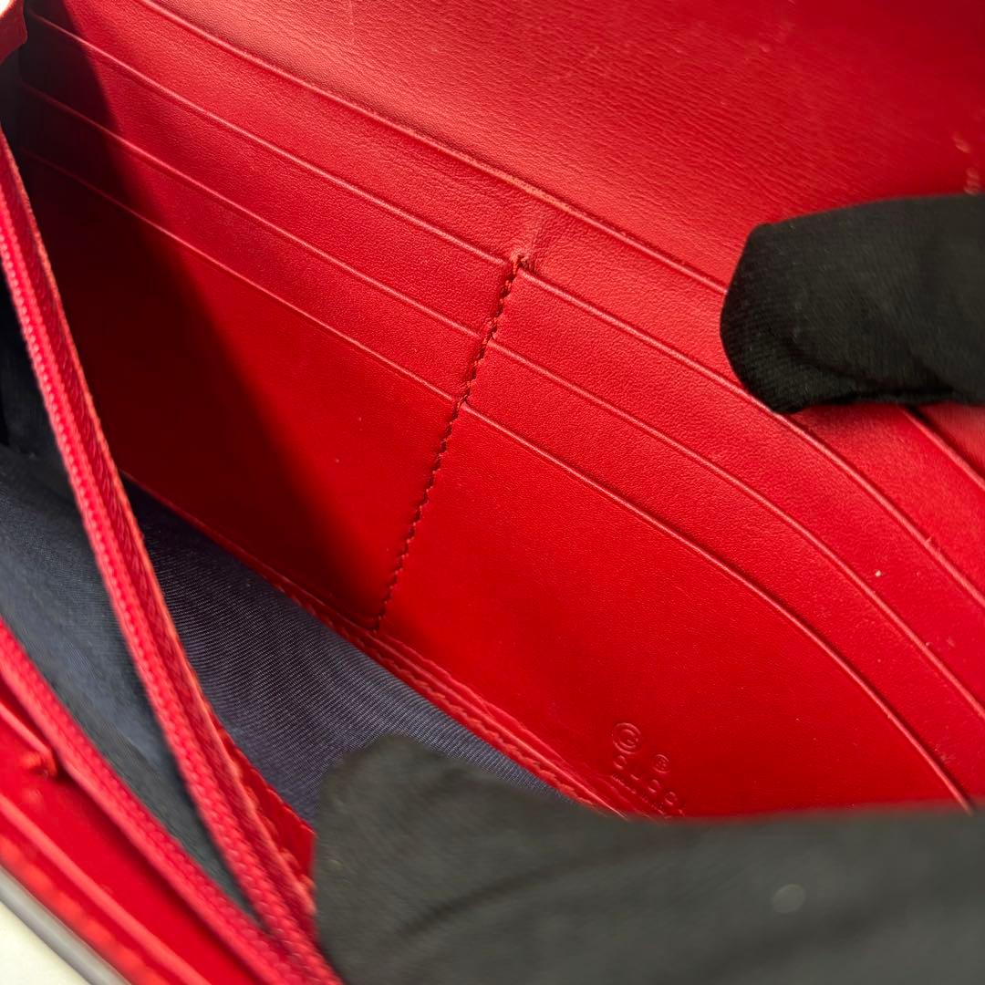 GUCCI グッチ GGブルームス スプリーム レザー 長財布 PVC 花柄