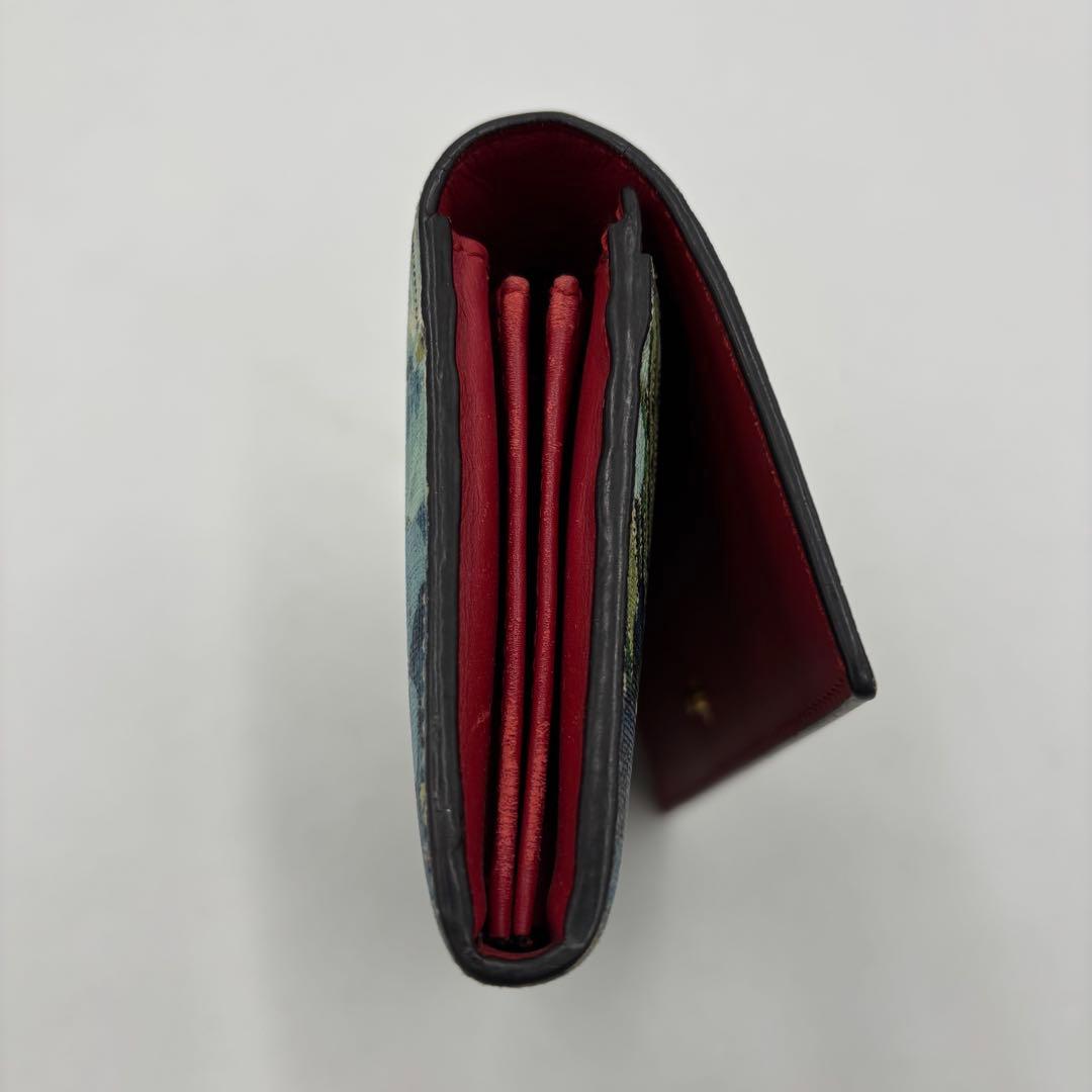 GUCCI グッチ GGブルームス スプリーム レザー 長財布 PVC 花柄