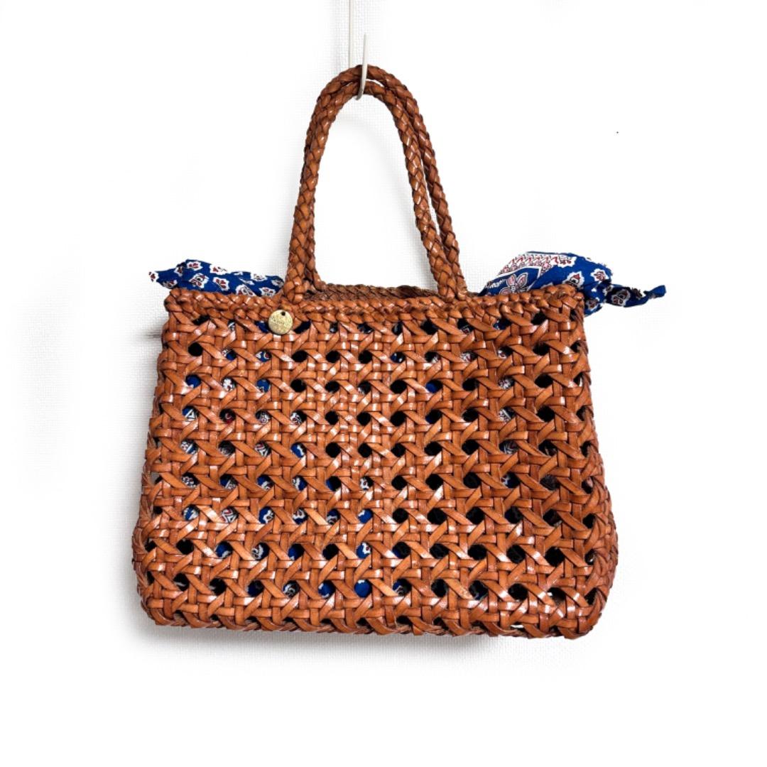 【トゥモローランド ソレイアード】レザー メッシュトート バッグ