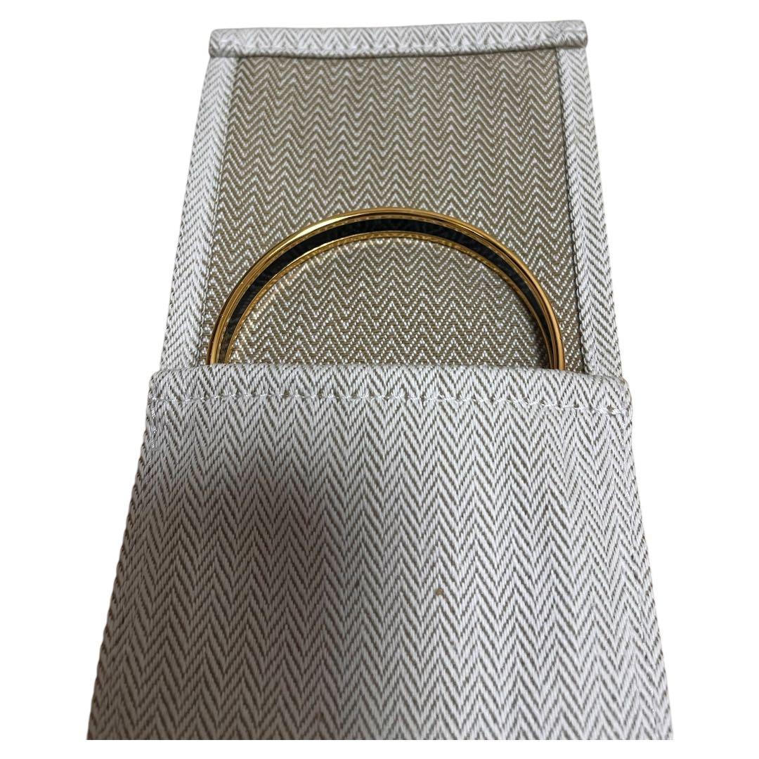 エルメス HERMES エマイユ バングル ゴールド 動物柄 美品