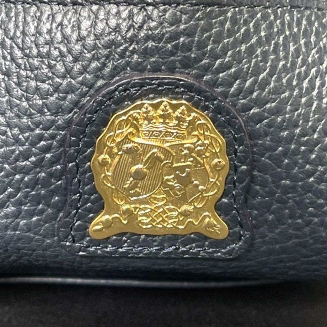 専用品A.D.M.J シュリンク型押し クリスタル ネイビー ボストンバッグ