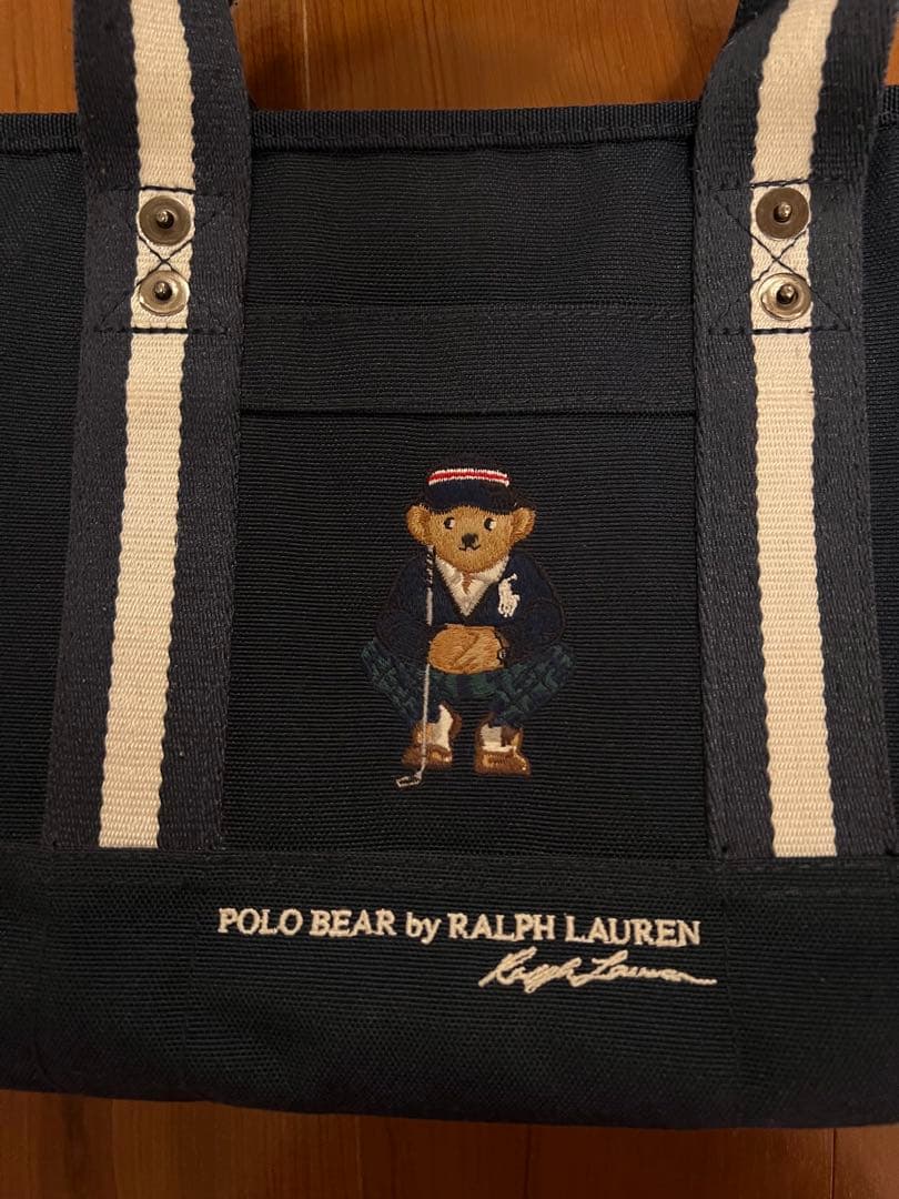 さらし　ポロラルフローレン　ベア　ラウンドバッグ