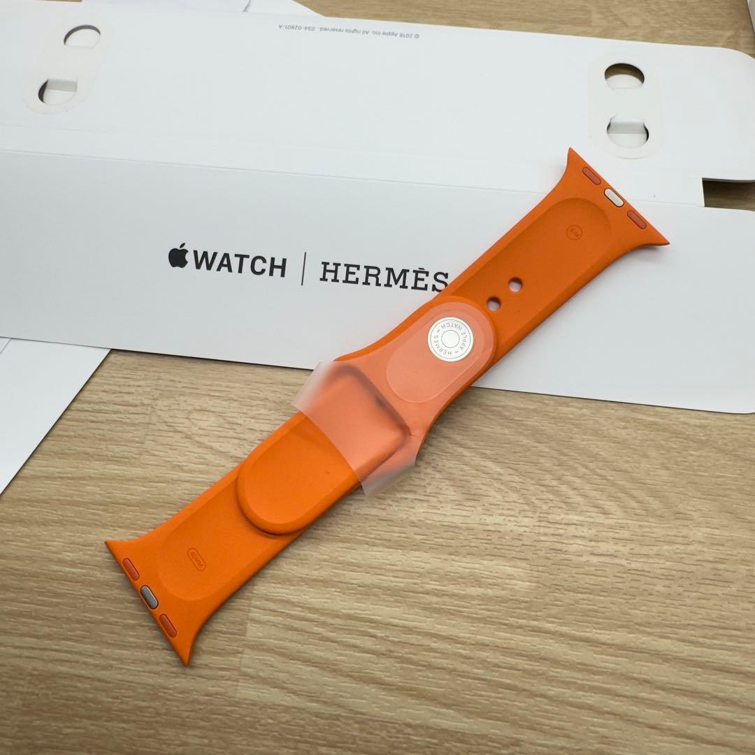 2761 未使用　Apple Watch エルメス　オレンジ　ラバーバンド