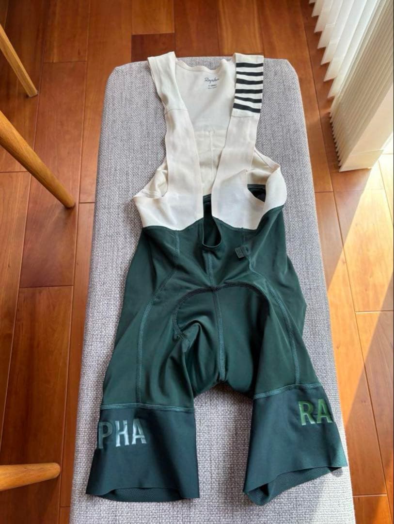 【vail816】ラファ ジャージ黒 XS＋プロチームビブショーツXS緑