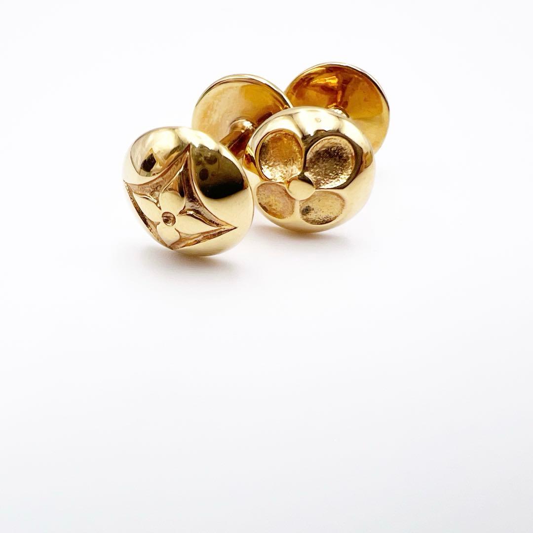 LOUIS VUITTON ルイヴィトン　カフス　ゴールド　ロゴ入り