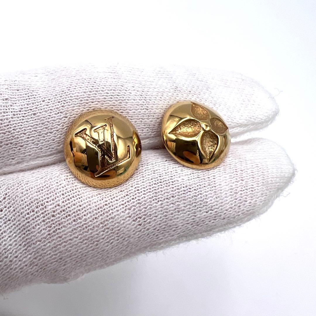 LOUIS VUITTON ルイヴィトン　カフス　ゴールド　ロゴ入り