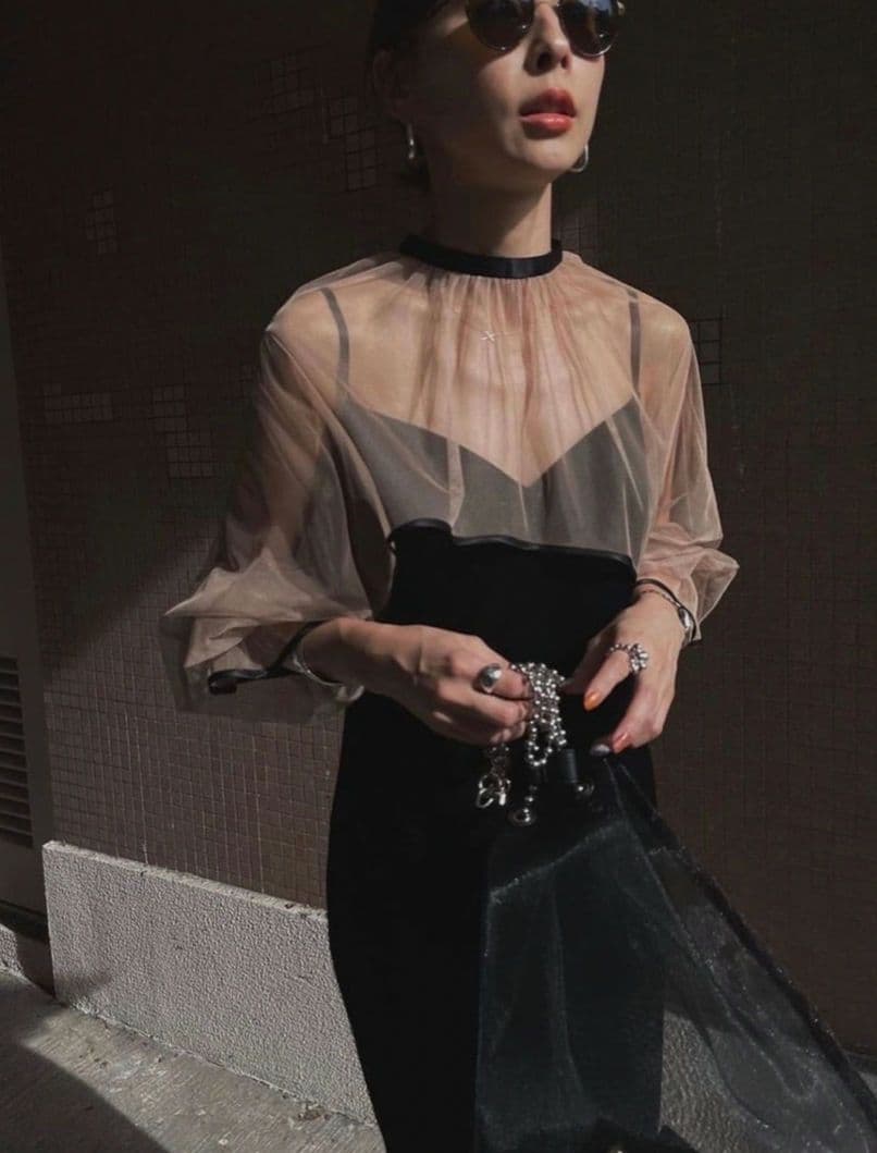 Ameri アメリ MANY WAY AIRY VEIL DRESS ベロア生地