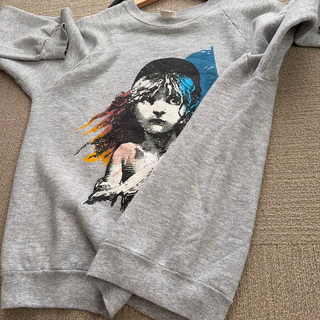 【80s】レミゼラブル　スウェット　グレー Lサイズ相当【USA製】