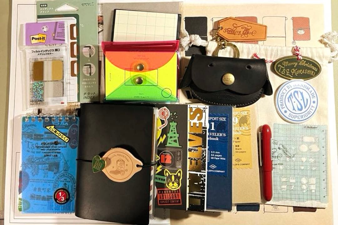 USEDトラベラーズノート パスポートサイズ ブラック財布化仕様にカスタマイズ