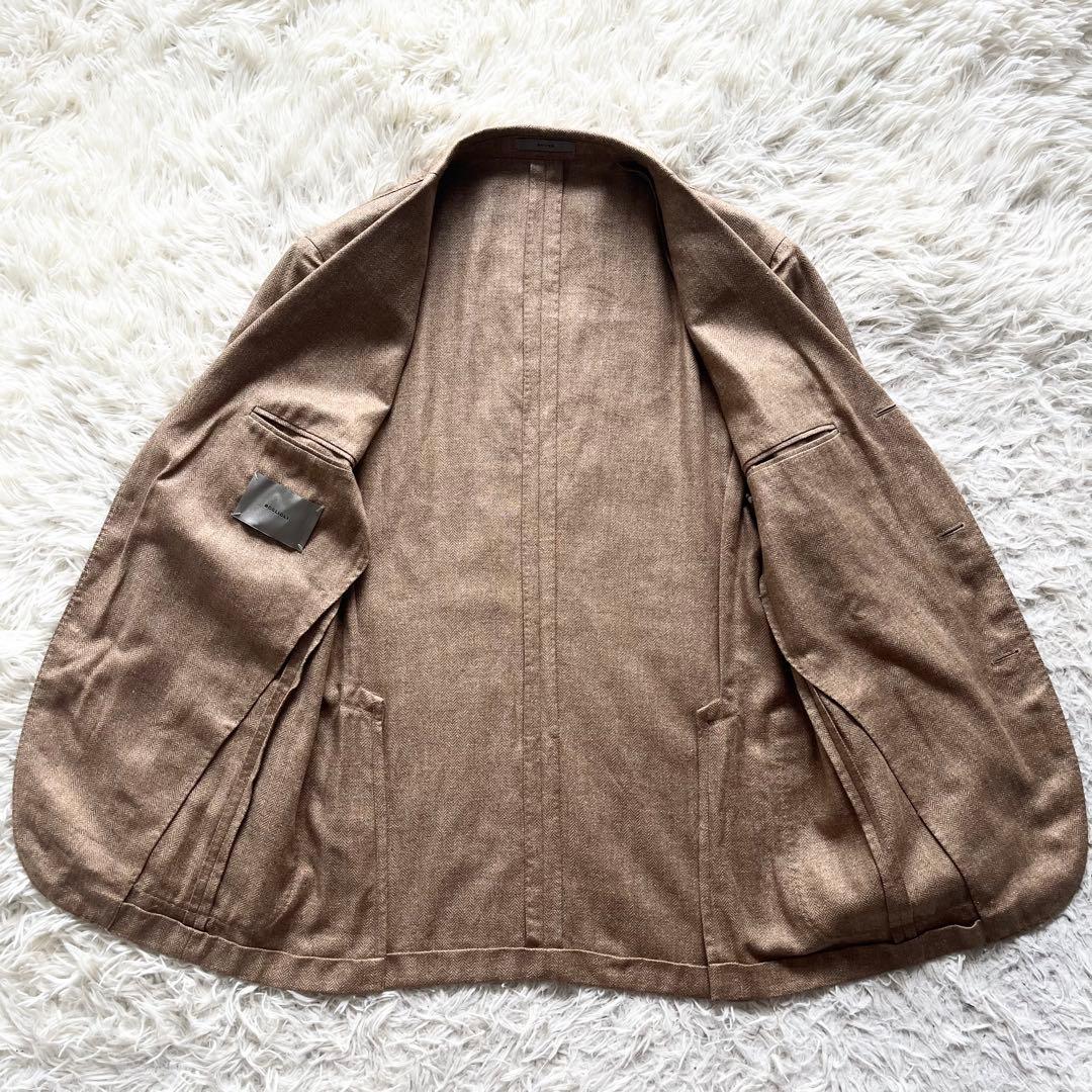 <美品>BOGLIOLI dover キャメル シルク100% ジャケット 48