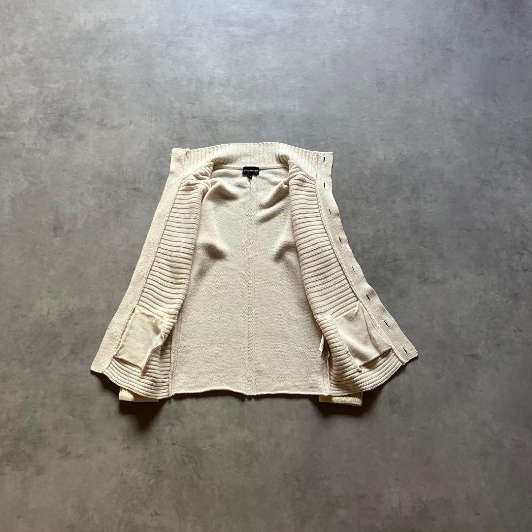 トップス 00s emporio armani wool rib knit jacket