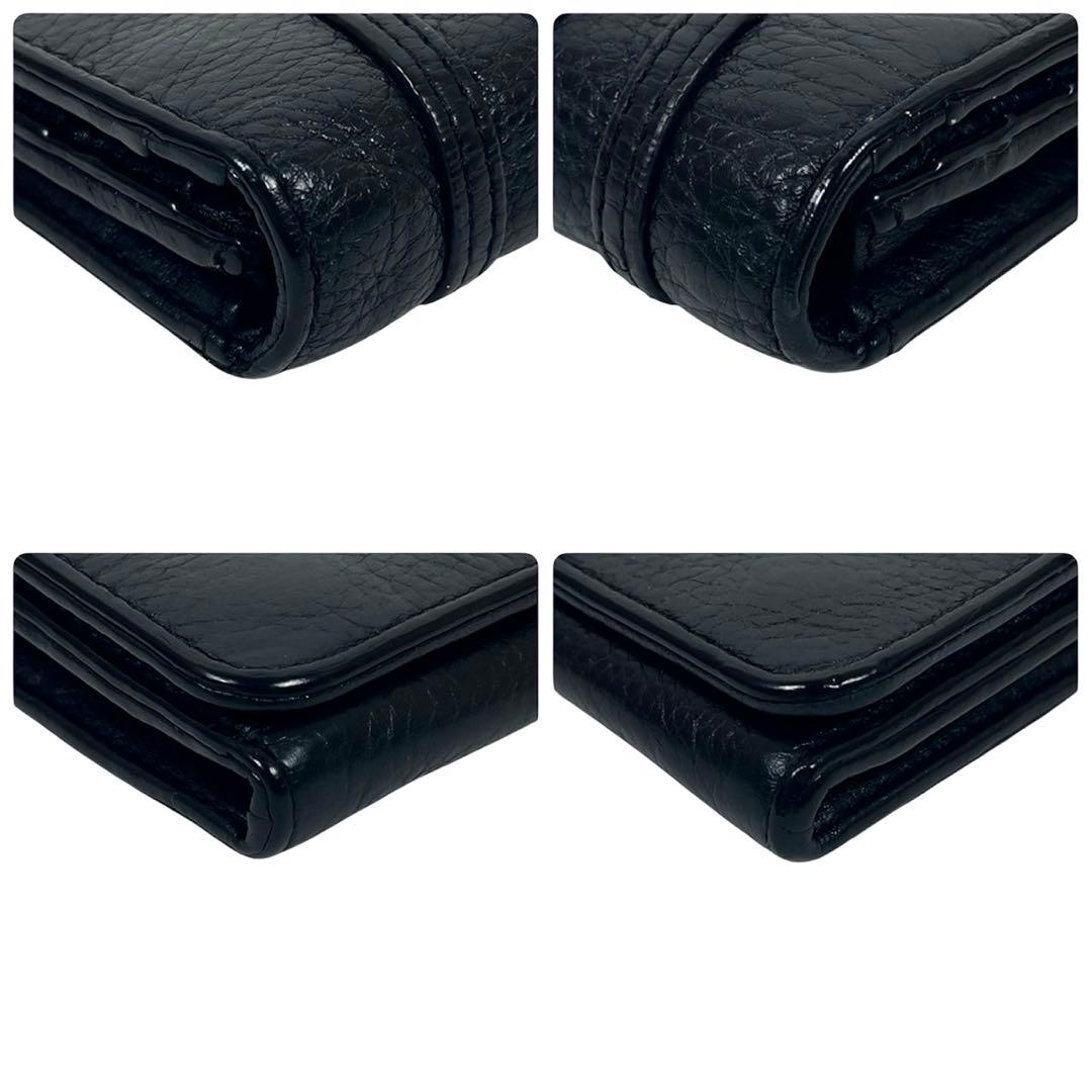 トリーバーチ　長財布　デカロゴ！　二つ折りウォレット　本革　極美品　ブラック