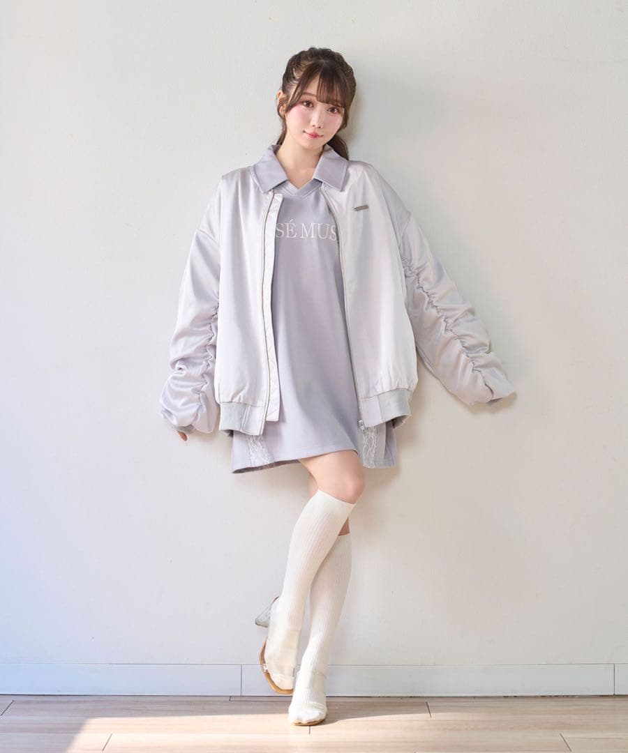 Rosé Muse サテンブルゾン。