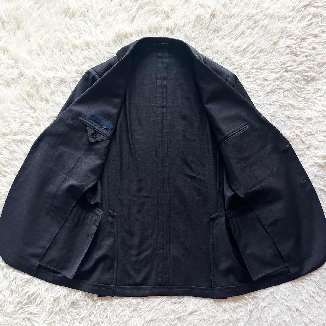 <美品>LARDINI ダークグレー ウール 春夏 ジャケット サイズ48