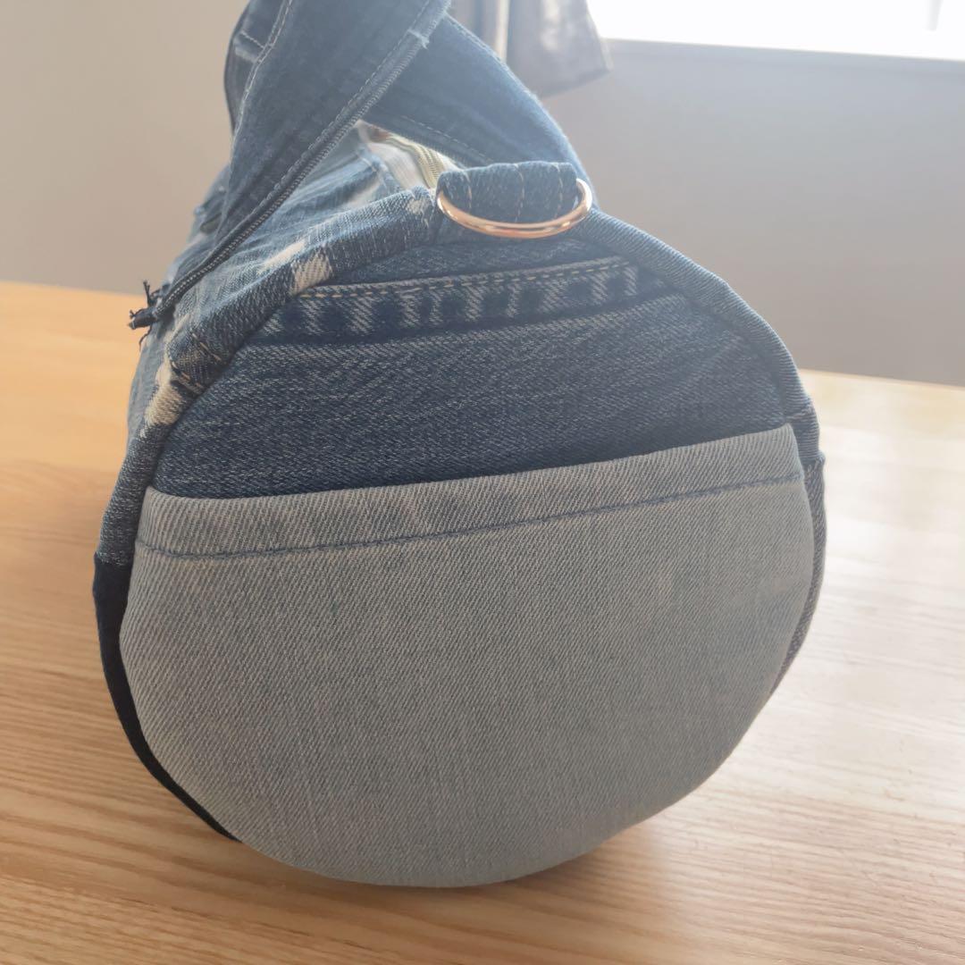 デニムリメイク ドラム型バッグ