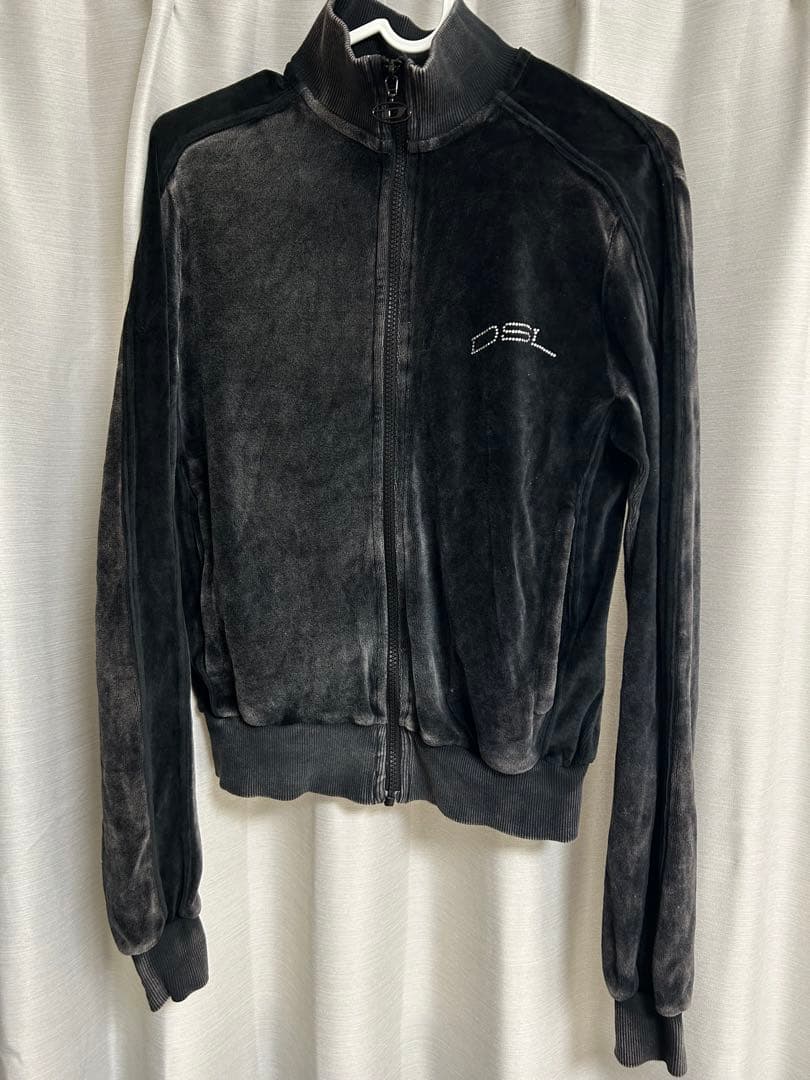DIESEL ベルベット風 ジャケット 黒