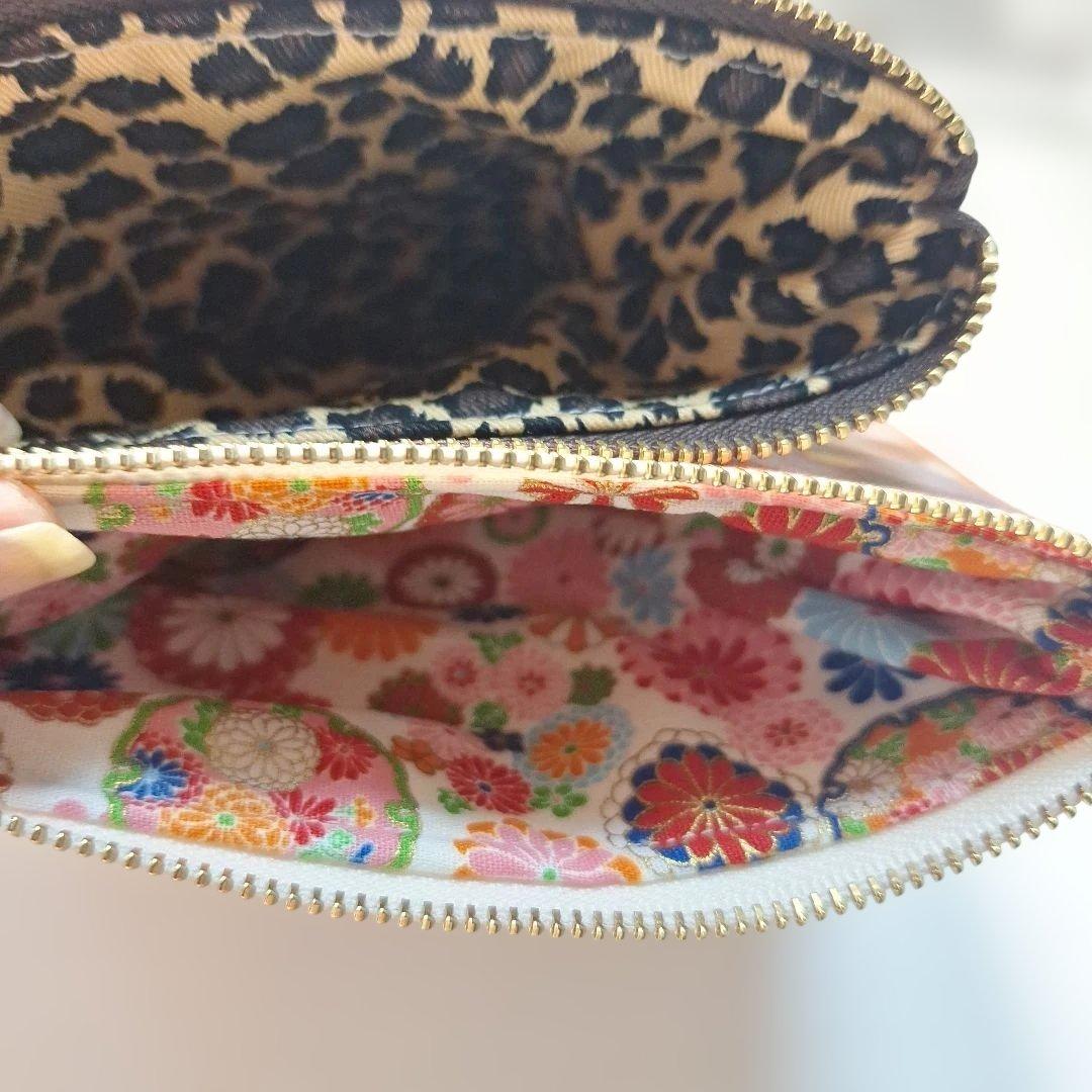 激レア女の子パネル生地　ハンドメイド　両面パネルフラットポーチ