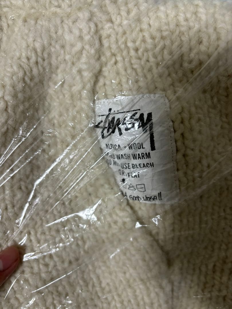 トップス stussy CHUNKY KNIT ZIP HOODIE