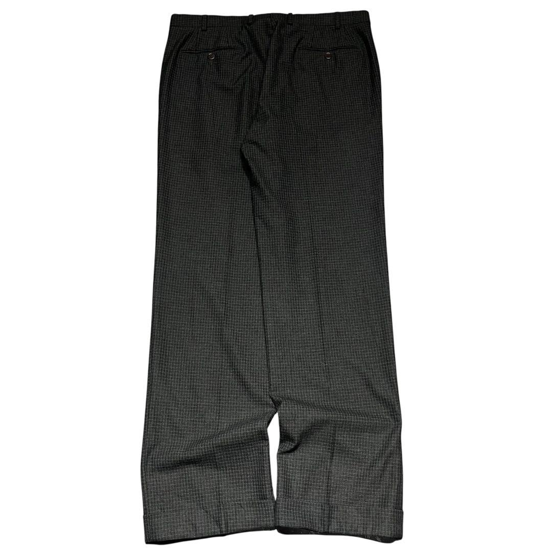 ARMANI COLLEZIONI オンブレチェック レーヨン×ウールスラックス