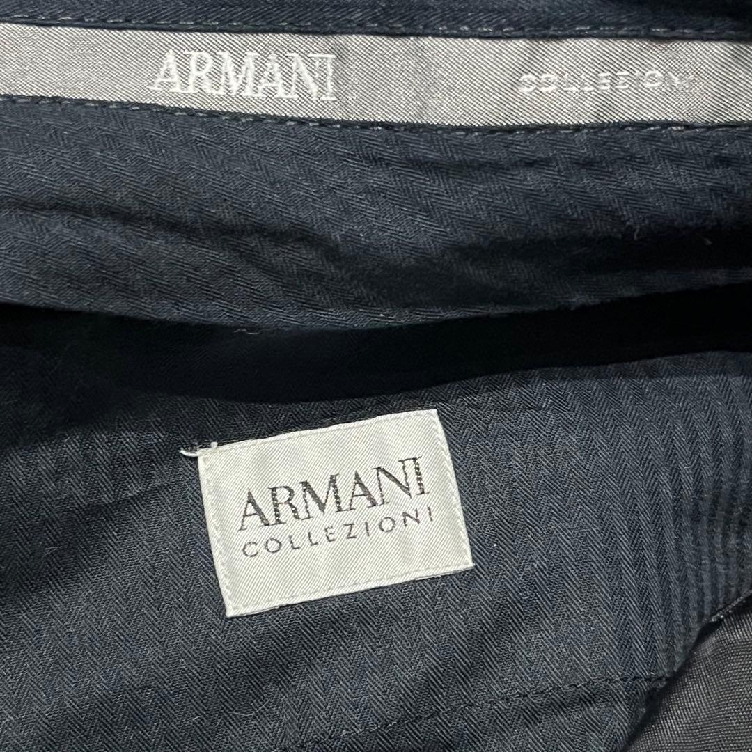 ARMANI COLLEZIONI オンブレチェック レーヨン×ウールスラックス