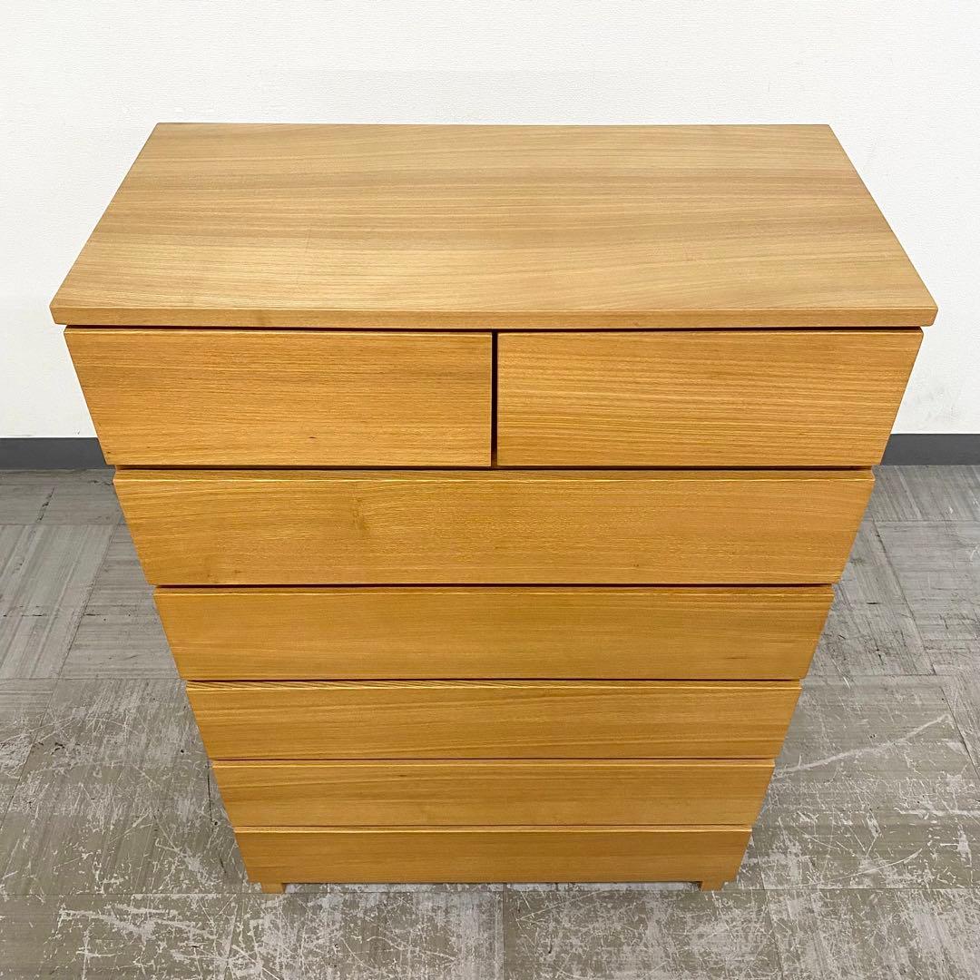 MUJI 無印良品 チェスト 引き出し 収納 6段 タモ材突板