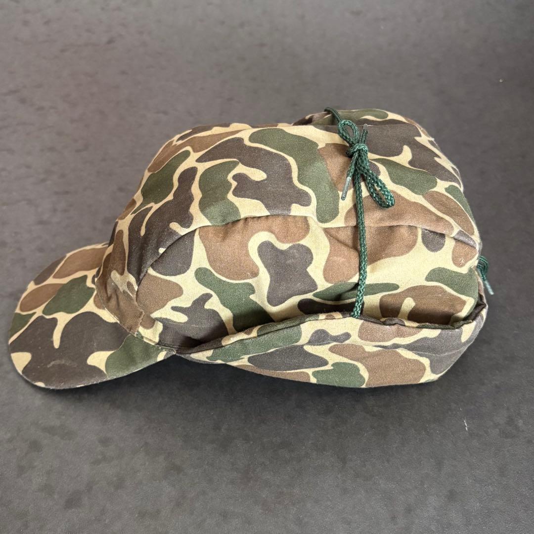 Vintage エディーバウアー グースダウン トラッパーハット カモ