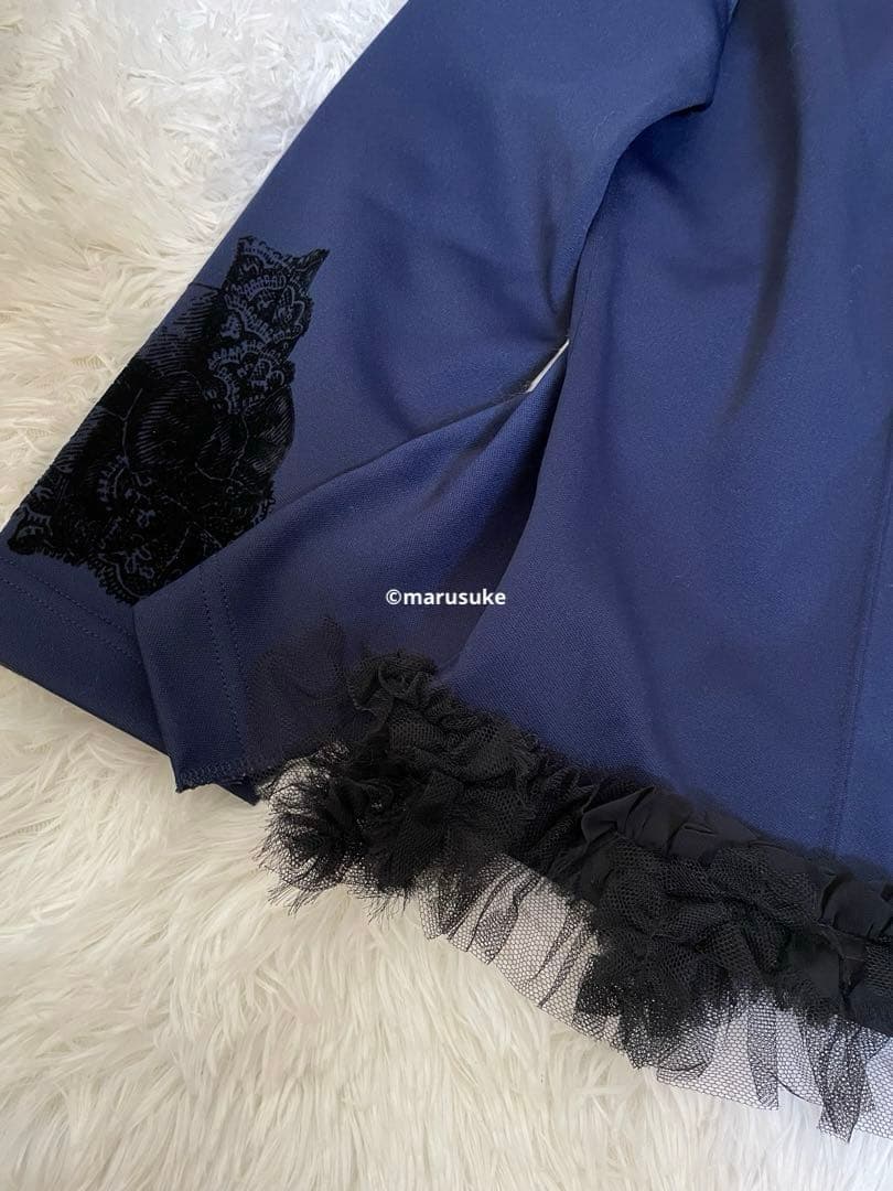 コムコム　フロッキープリント　ジャージートップス　コムデギャルソン　GARCON