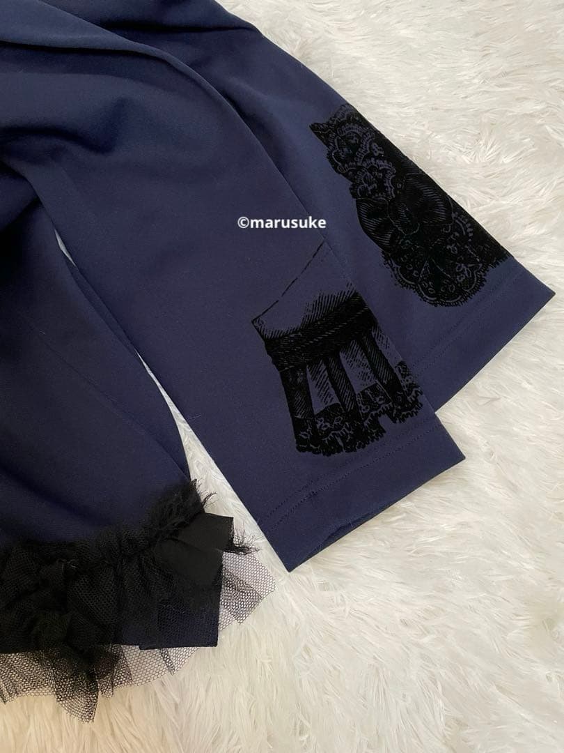 コムコム　フロッキープリント　ジャージートップス　コムデギャルソン　GARCON