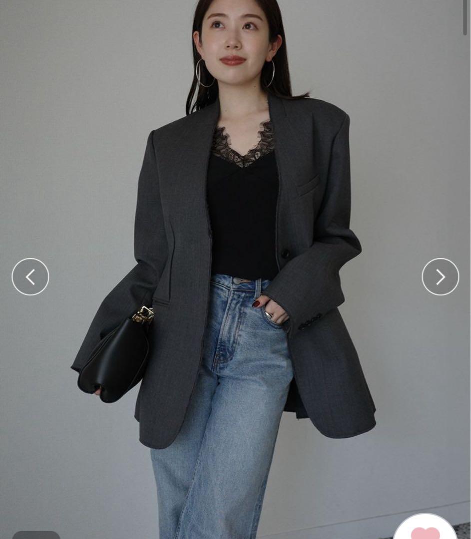 新品未使用ánuans レーストリムカップインキャミソール　ブラック