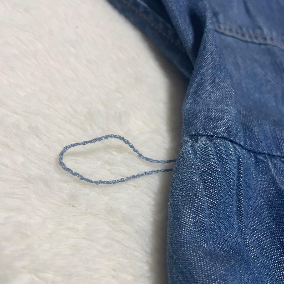 ローレンラルフローレン　デニムシャツワンピース リボン　ベルト マキシ丈